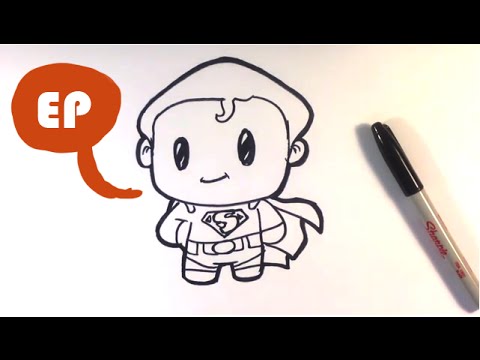 480x360 How To Draw Cute Superman - Superman Drawing Easy