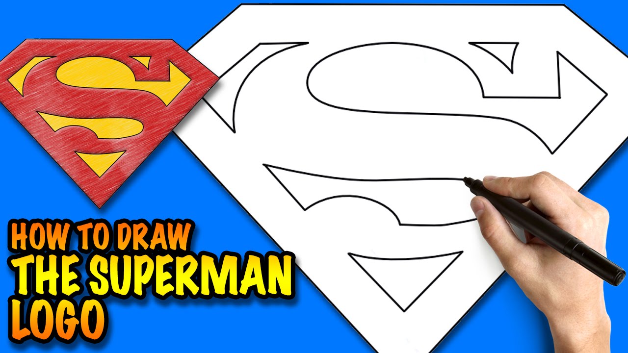 1280x720 How To Draw The Superman Logo - Superman Drawing Easy