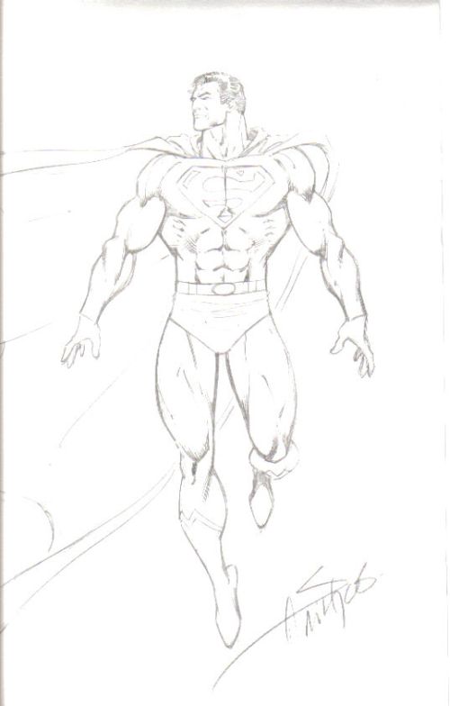 500x784 Pictures Easy Pencil Drawings Superman - Superman Drawing In Pencil