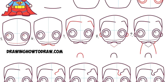 570x285 how to draw superman logo step - Superman Drawing Logo