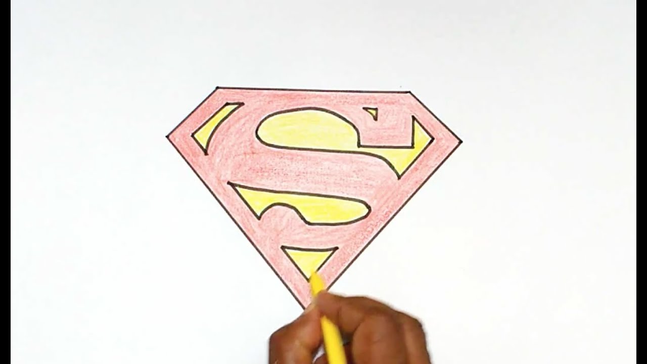 1280x720 how to draw the superman logo - Superman Drawing Logo