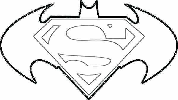 600x337 superman logo coloring pages awesome superman coloring pages - Superman Drawing Logo
