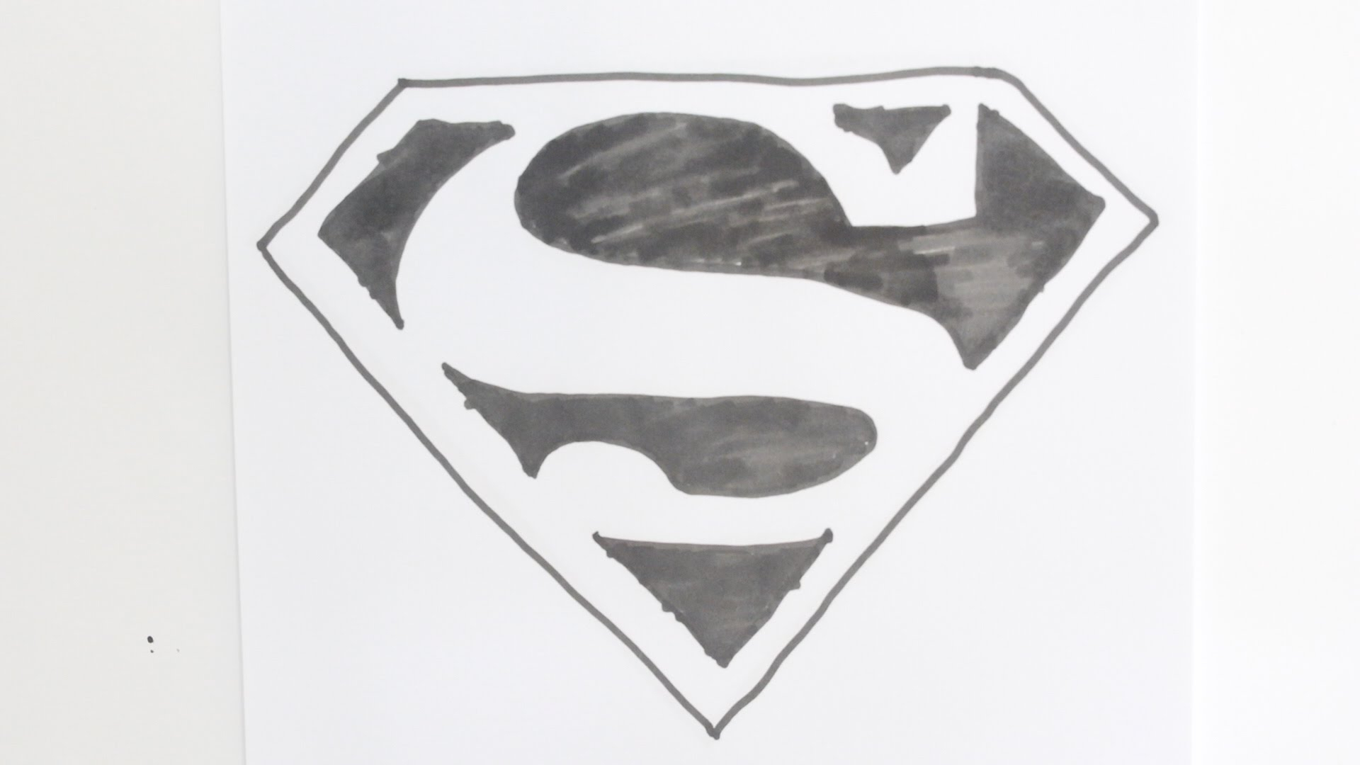 1920x1080 superman logo sketch - Superman Drawing Logo