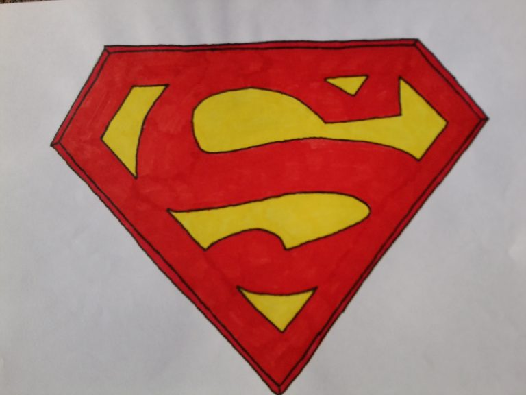 768x576 superman logo sketch superman drawing logos - Superman Drawing Logo