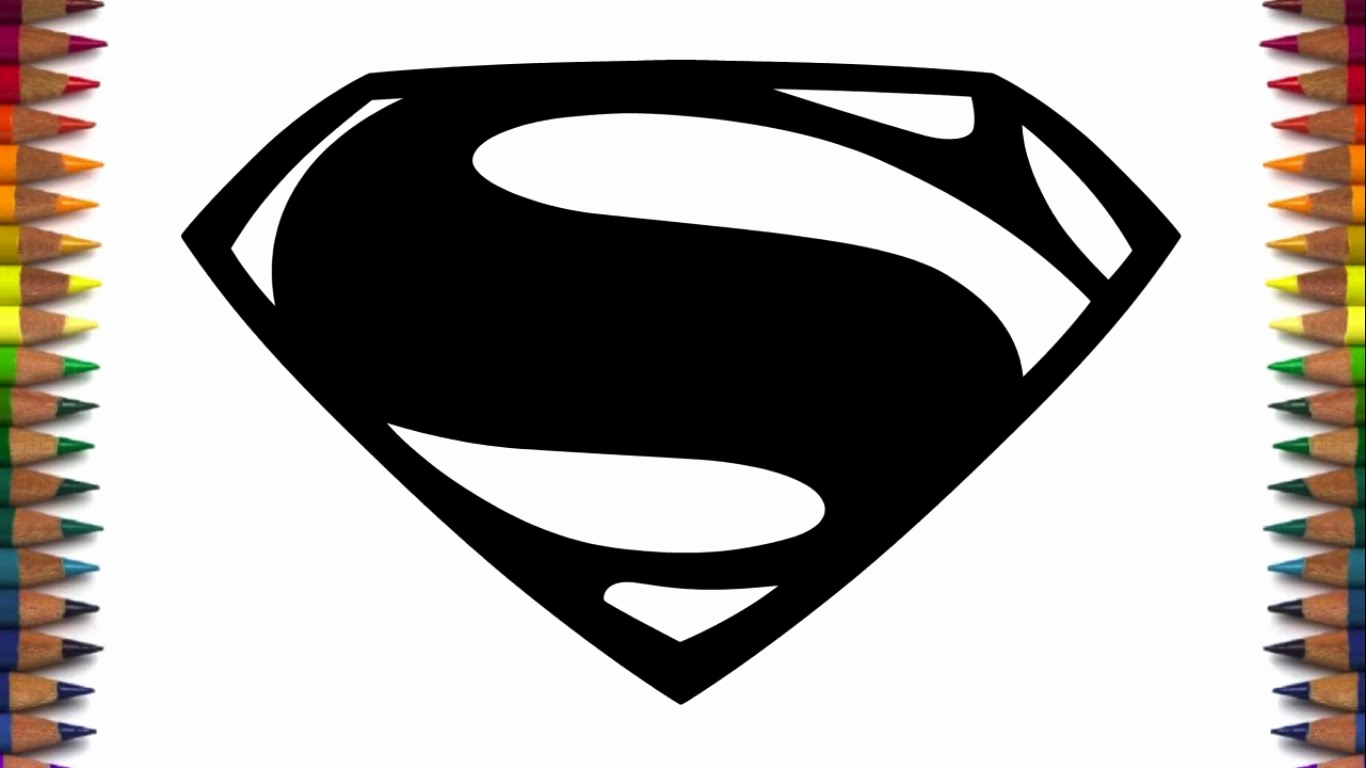 1366x768 superman vector beautiful superman drawing logos - Superman Drawing Logo