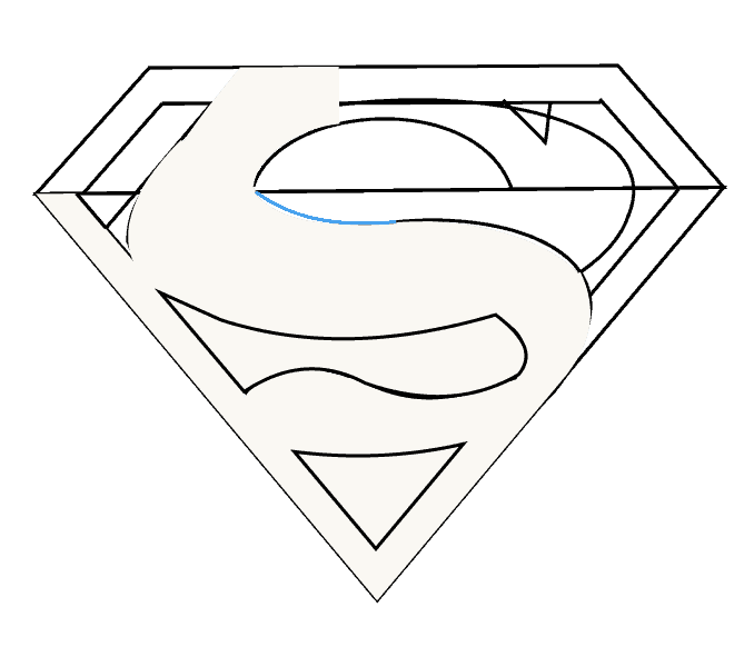 678x600 collection of free superman drawing logo download on ui ex - Superman Drawing Logo