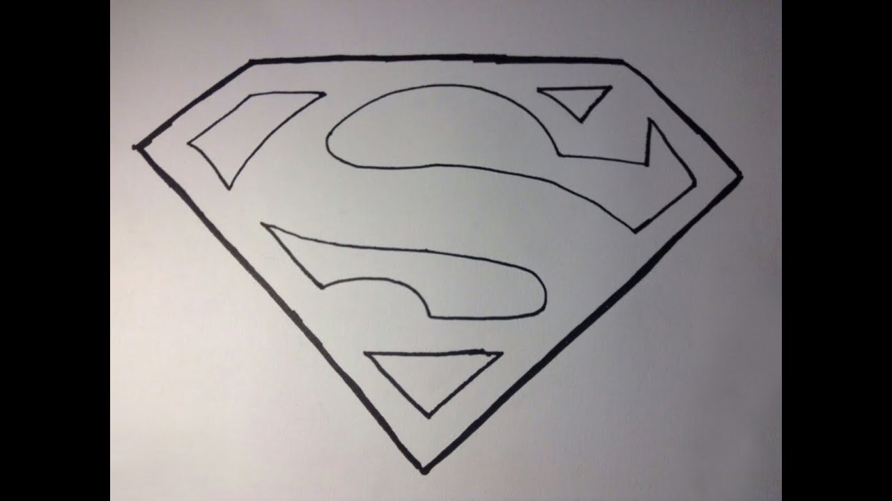 1280x720 how to draw superman's logo - Superman Drawing Logo