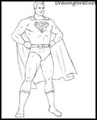 200x248 How To Draw Superman Comics Drawing Tutorials Drawing How - Superman Drawing Pictures