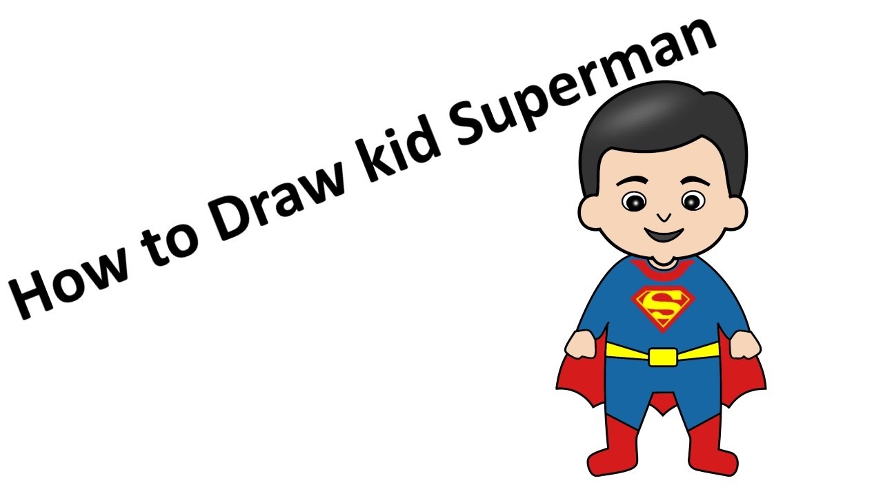 1280x720 Kid Superman Drawing - Superman Drawing Pictures
