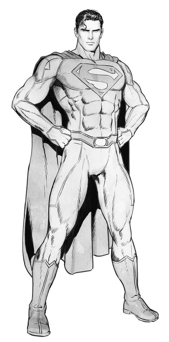 592x1198 Superman Drawing Drawing Skill - Superman Drawing Pictures