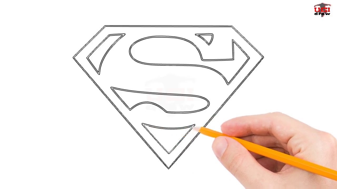 1280x720 How To Draw Superman Logo Step - Superman Drawing Step By Step
