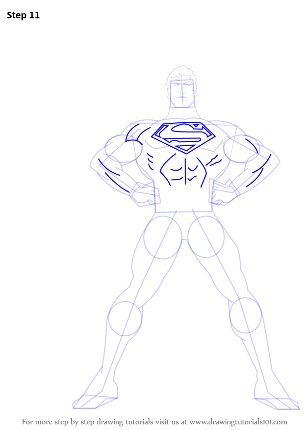 598x844 Learn How To Draw Superman - Superman Drawing Step By Step