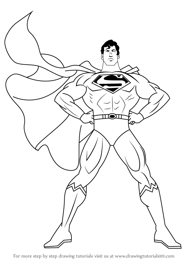 Superman Drawing Step By Step at PaintingValley.com | Explore ...