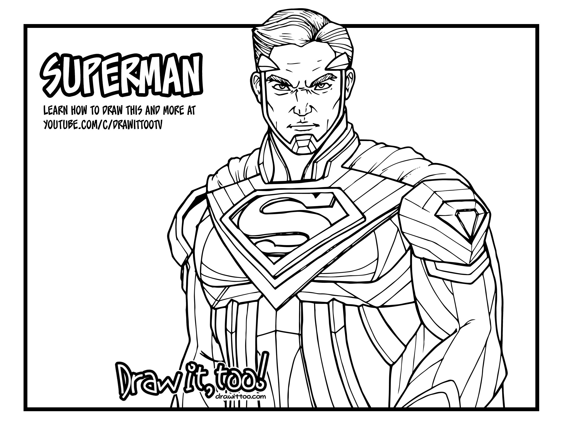 2200x1700 How To Draw Superman - Superman Drawing Tutorial