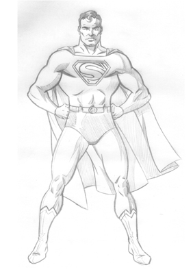 282x400 Pictures Superman Draw With Pencil - Superman Drawing Tutorial