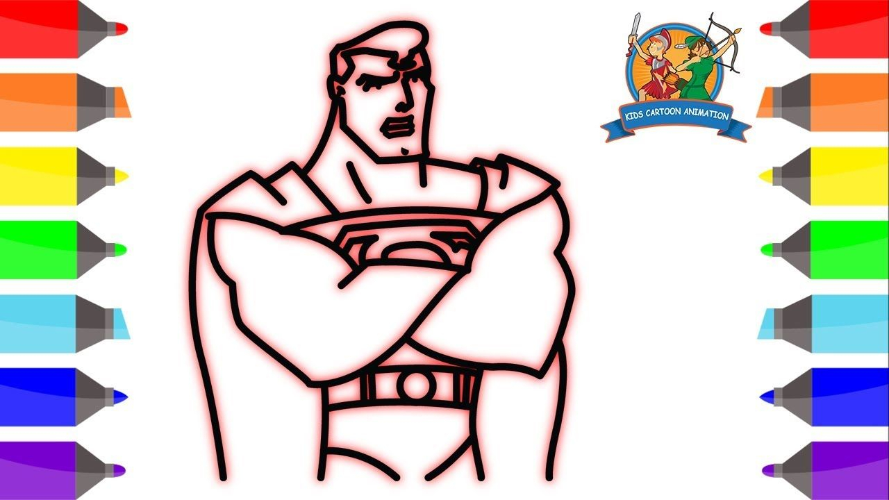 1280x720 Superman Drawing For Kids And Pinkids Drawing Tutorial On Drawing - Superman Drawing Tutorial