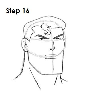 300x388 draw superman step crafts in superman drawing, cartoon - Superman Drawing Tutorial