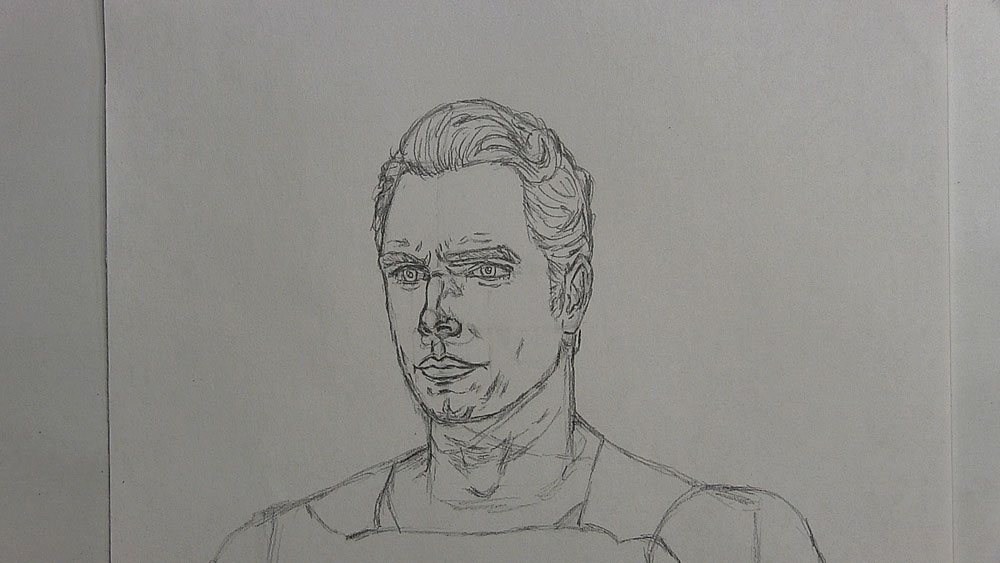 Superman Face Drawing