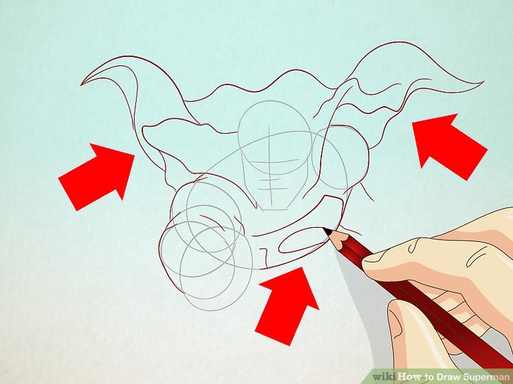 728x546 How To Draw Superman Steps - Superman Face Drawing