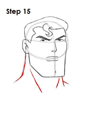 300x388 How To Draw Superman - Superman Face Drawing