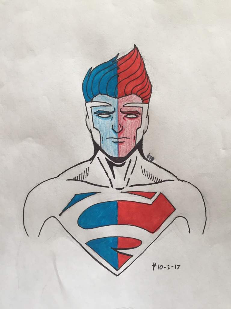 768x1024 Inktober Day - Superman Face Drawing