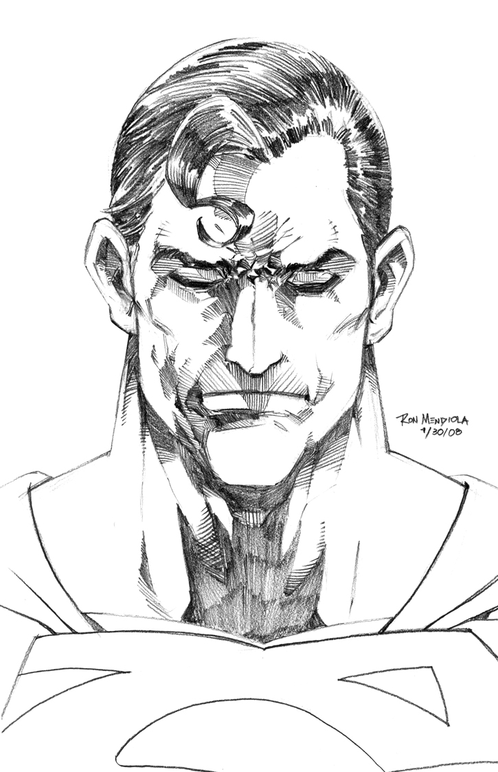 Superman Face Drawing at PaintingValley.com | Explore collection of ...