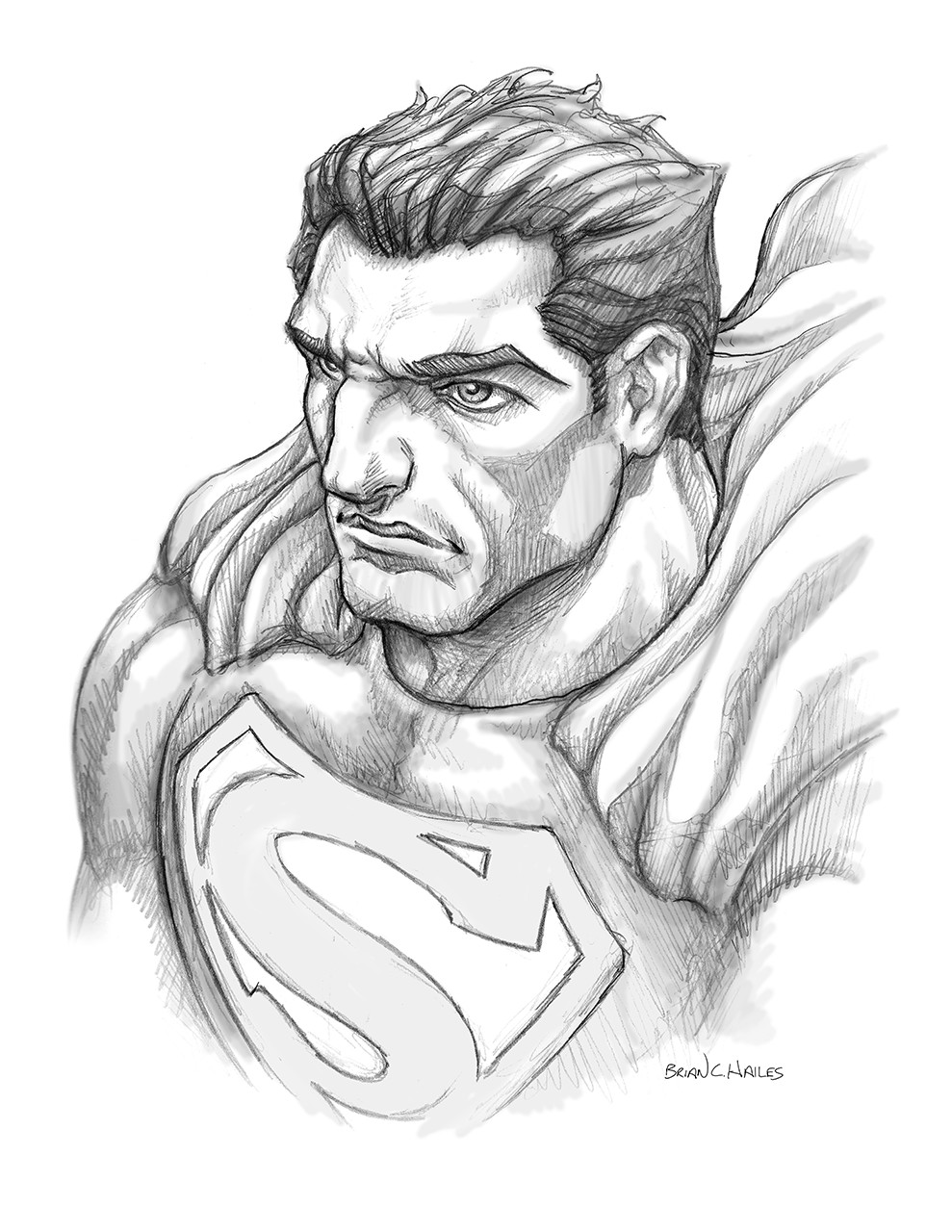 989x1280 Artstation - Superman Face Drawing