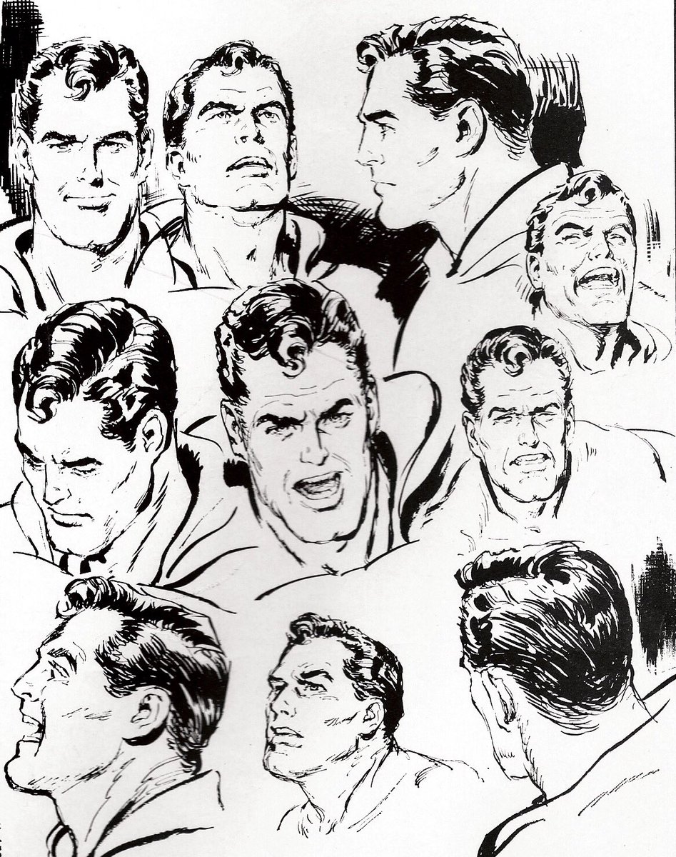 947x1200 Cool Comic Art On Twitter Superman Faces - Superman Face Drawing