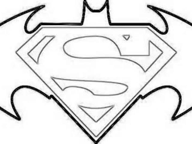 640x480 Batman V Superman Clipart Line Drawing - Superman Line Drawing