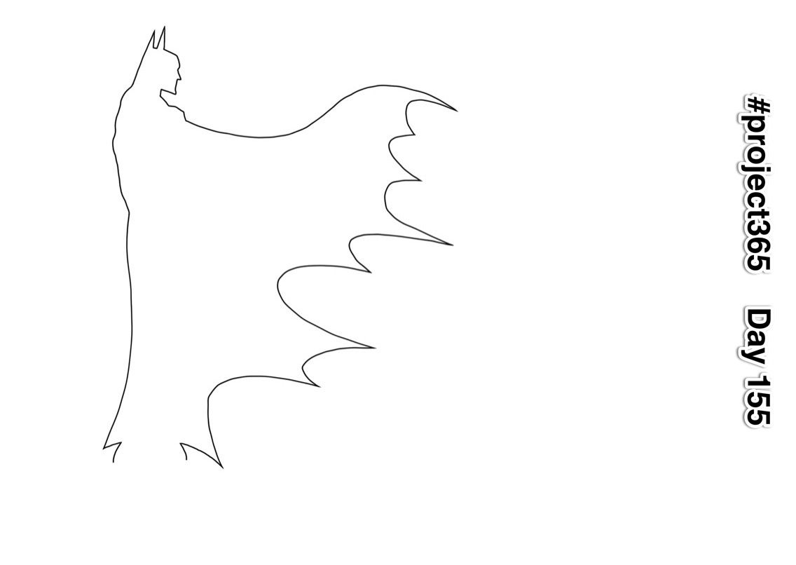 1136x806 Day 'batman' One Line Drawing Second In The Series - Superman Line Drawing