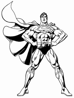243x320 Free Superman Coloring Pages For Children And Line Drawing - Superman Line Drawing