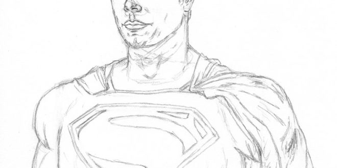 660x330 Easy Steps That Will Show You How To Draw Superman Let's Draw - Superman Line Drawing