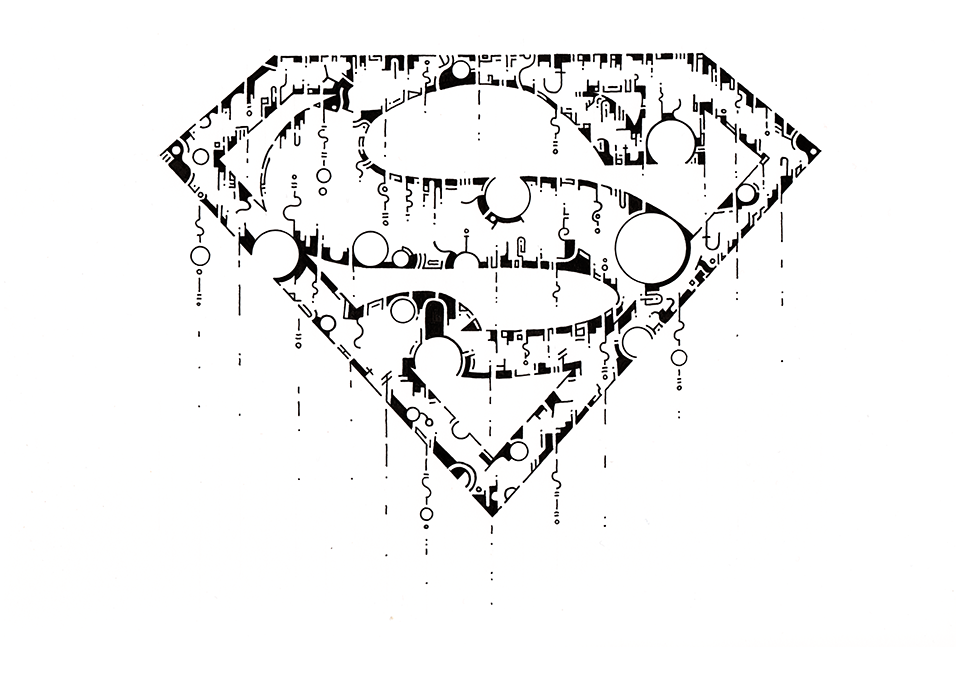 960x674 cool superman logo drawings gtgt - Superman Logo Drawing