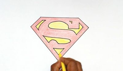 400x232 how to draw the superman logo how to draw stuff - Superman Logo Drawing
