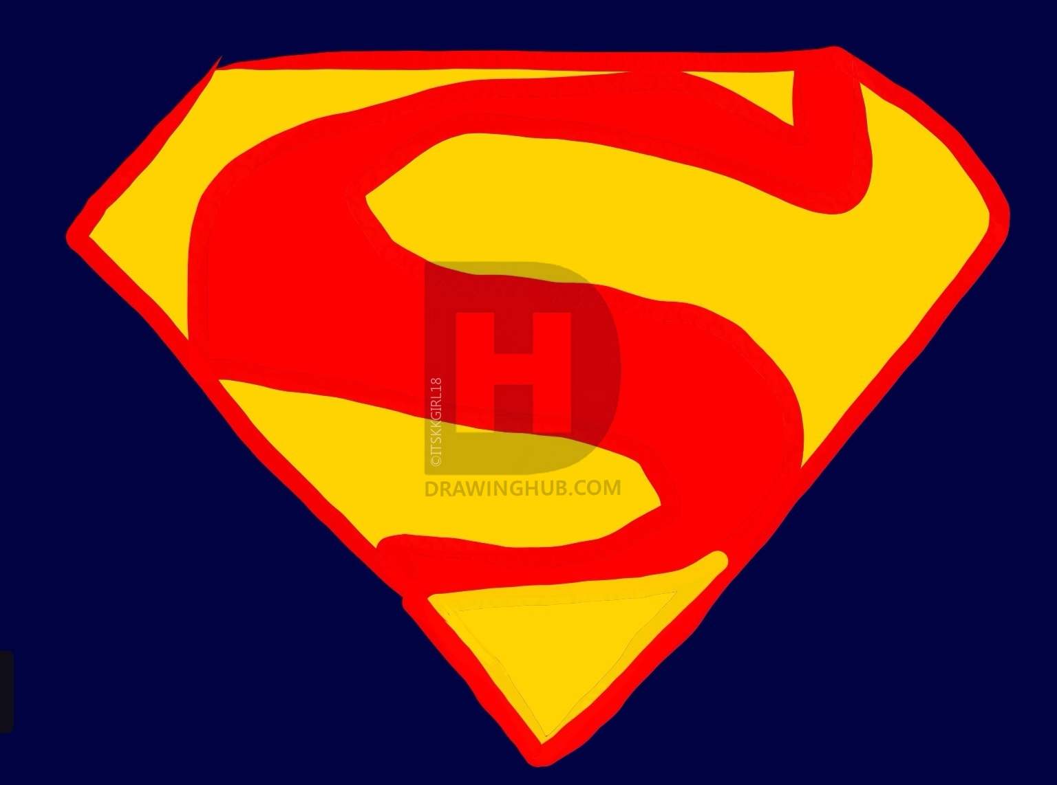 1536x1142 superman logo drawing - Superman Logo Drawing