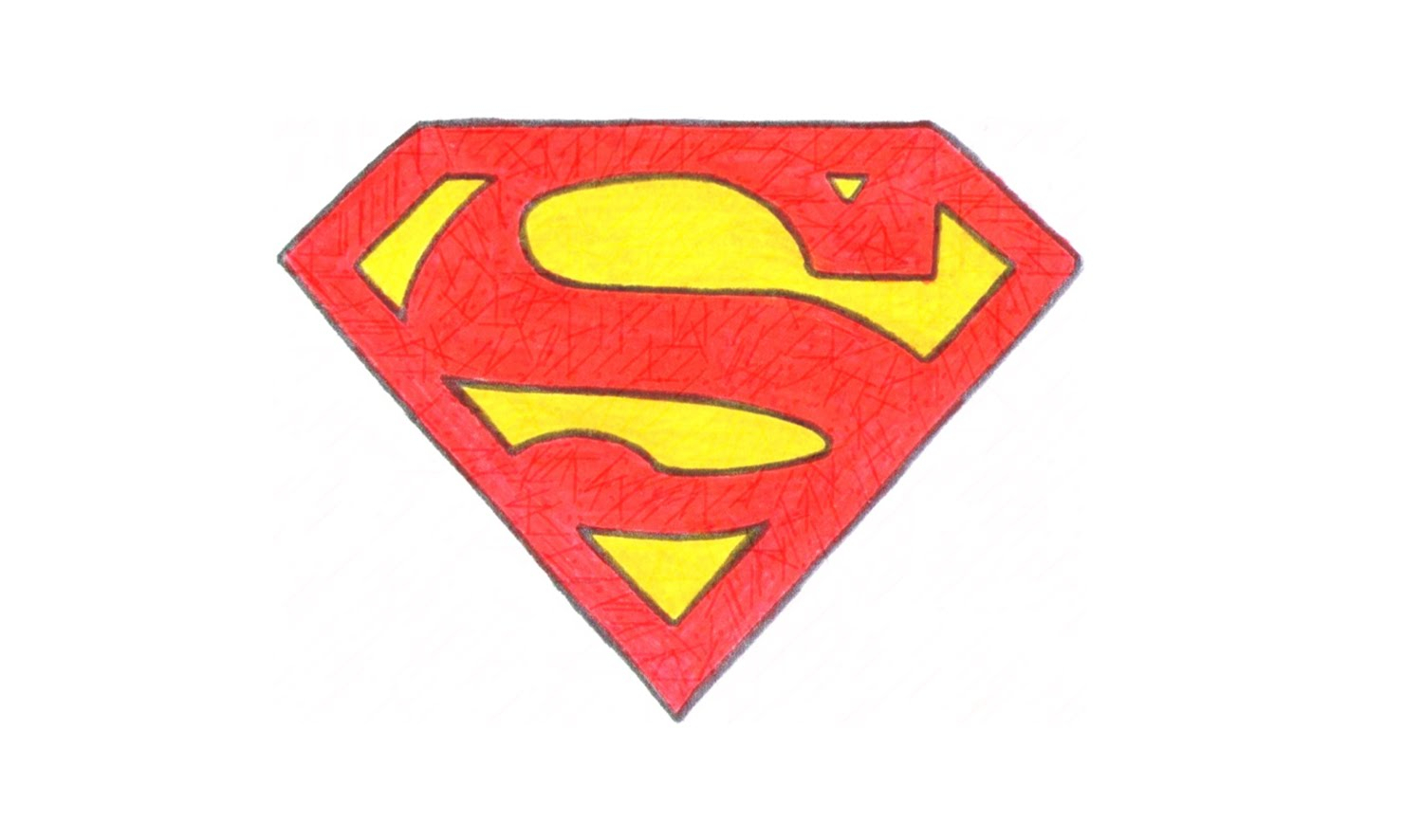 1500x886 superman symbol drawing how to draw the superman logo - Superman Logo Drawing