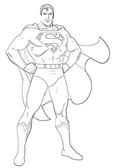 Superman Outline Drawing at PaintingValley.com | Explore collection of ...