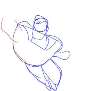 297x302 How To Draw Superman Step - Superman Outline Drawing