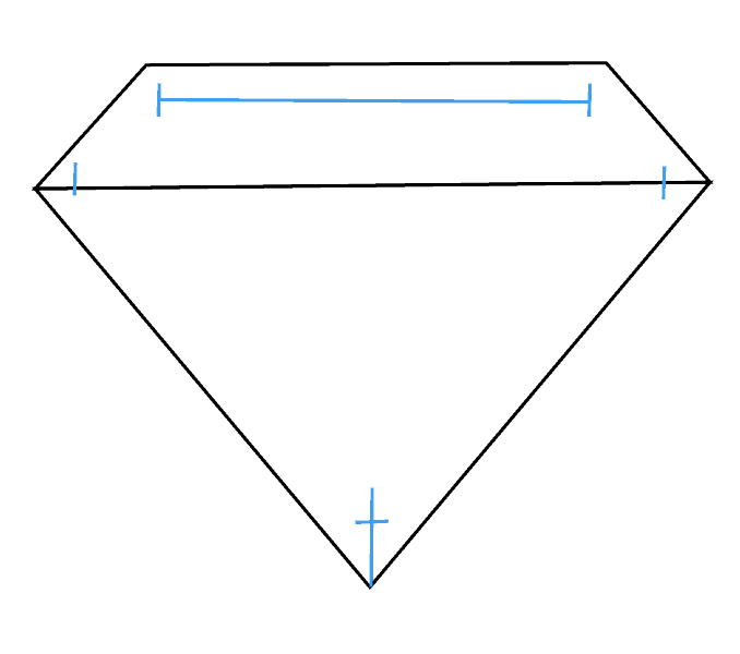 678x600 How To Draw Superman Logo Easy Step - Superman Outline Drawing