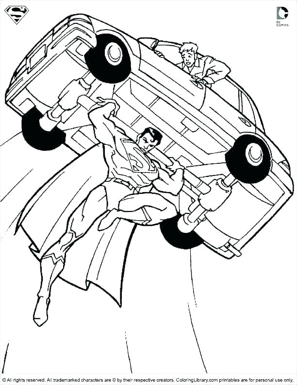 612x792 Superhero Outline Drawing Coloring Pages Superheroes Symbols - Superman Outline Drawing