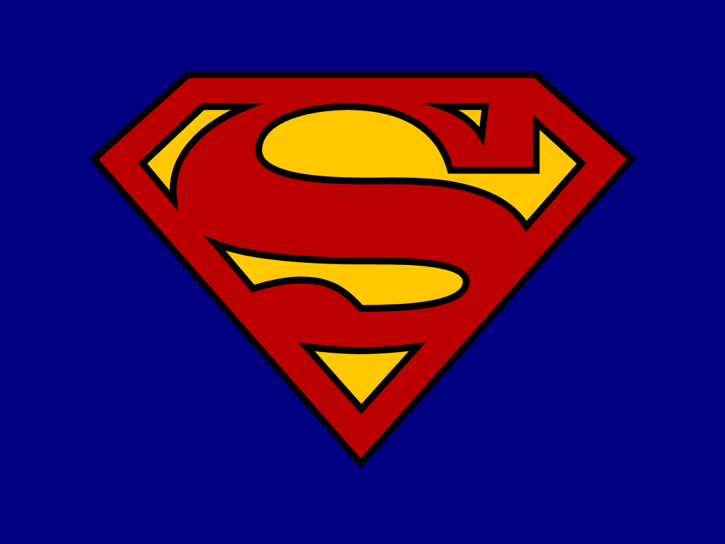 1024x768 Superman 's' Logo Wallpaper - Superman S Drawing