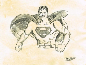 300x228 Curt Swan S Drawing Of Superman A Drawing - Superman S Drawing