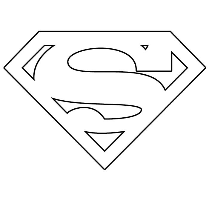 700x700 superman logo outline superman template save the two templates - Superman S Drawing