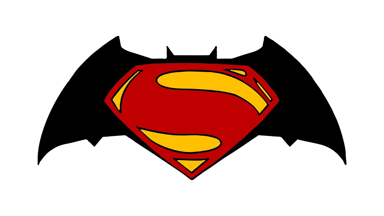 1280x720 How To Draw The Batman V Superman Logo - Superman Sign Drawing