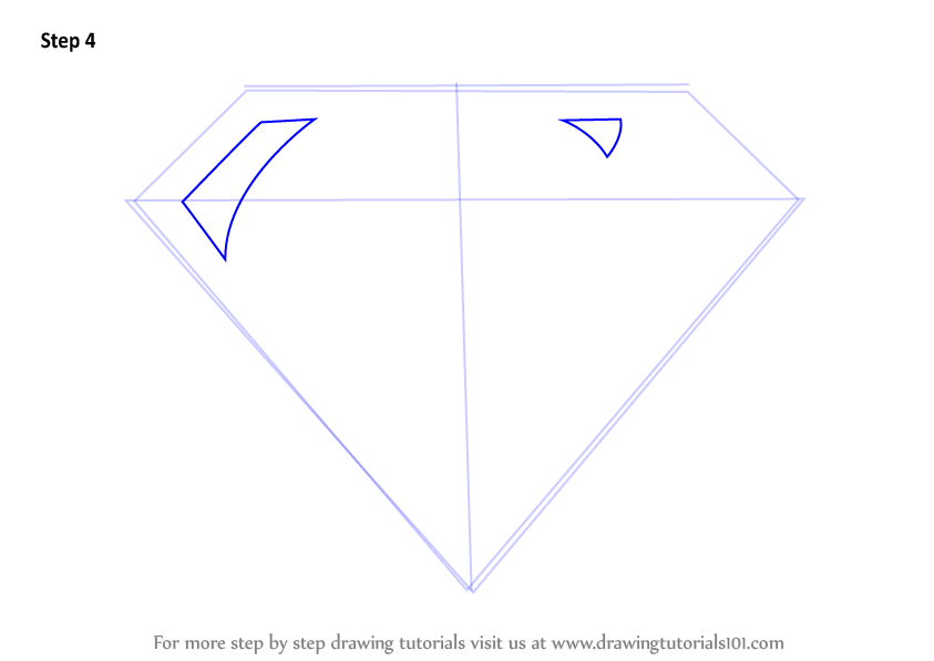 843x597 Learn How To Draw Superman Symbol - Superman Sign Drawing