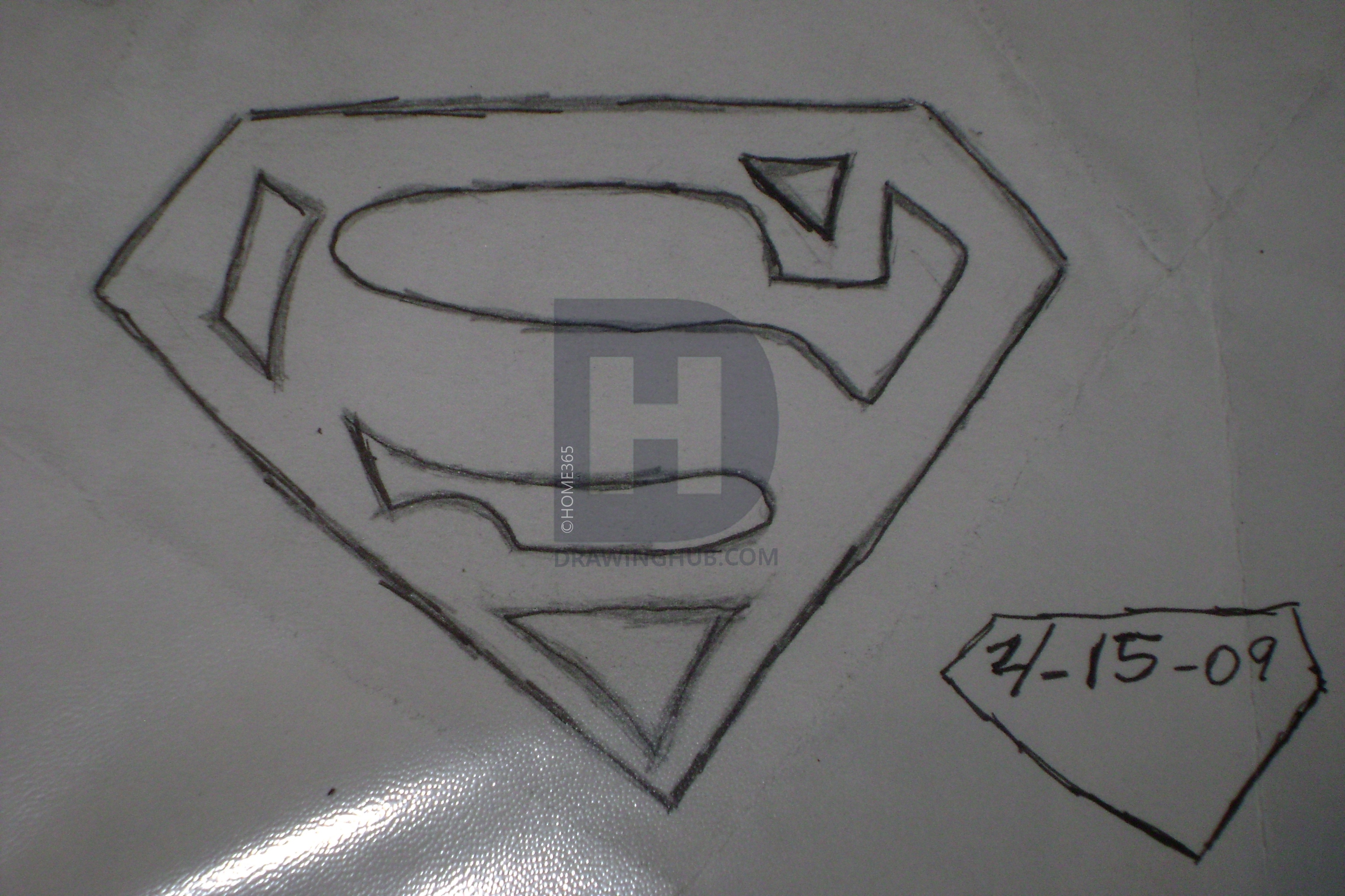 3072x2048 Superman Sign Drawing - Superman Sign Drawing