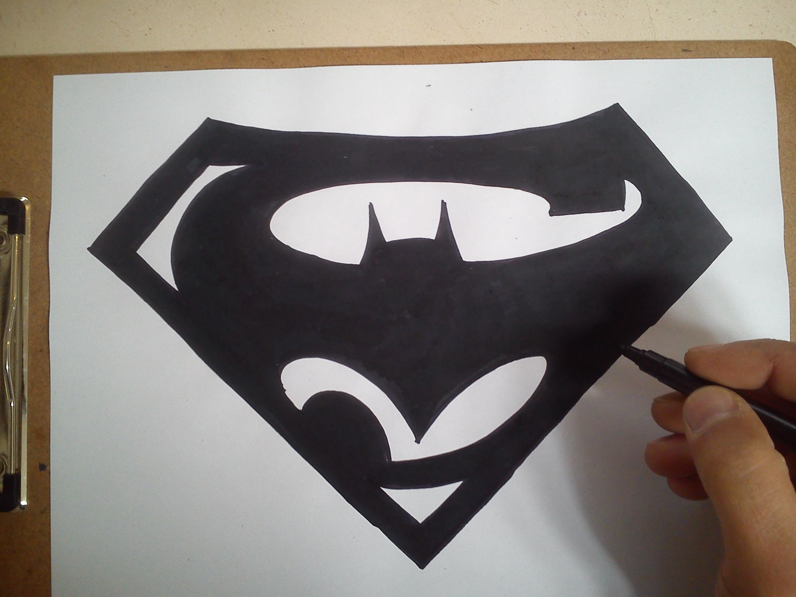 2592x1944 How To Draw Superman Symbol Step - Superman Sign Drawing