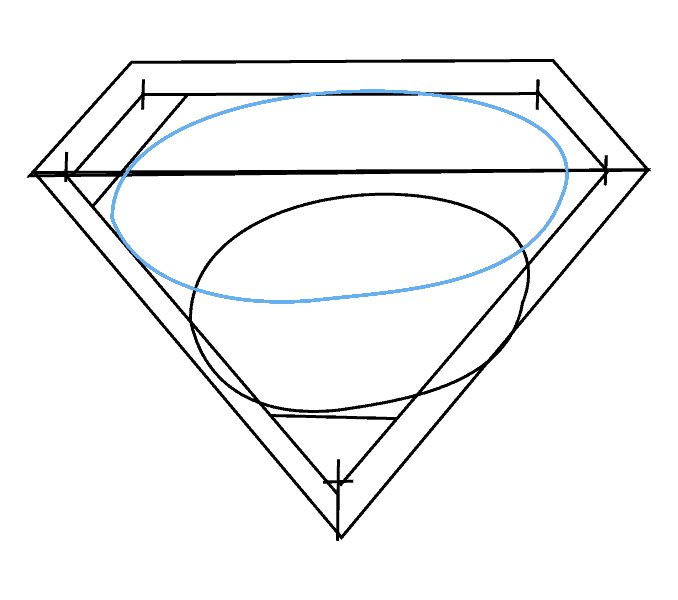 678x600 How To Draw Superman Logo Easy Step - Superman Sign Drawing