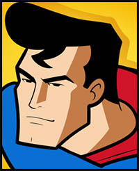 200x246 How To Draw Superman Comics Drawing Tutorials Drawing How - Superman Simple Drawing