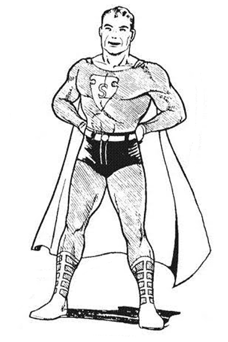750x1125 Superman Drawing Outfit For Free Download - Superman Simple Drawing